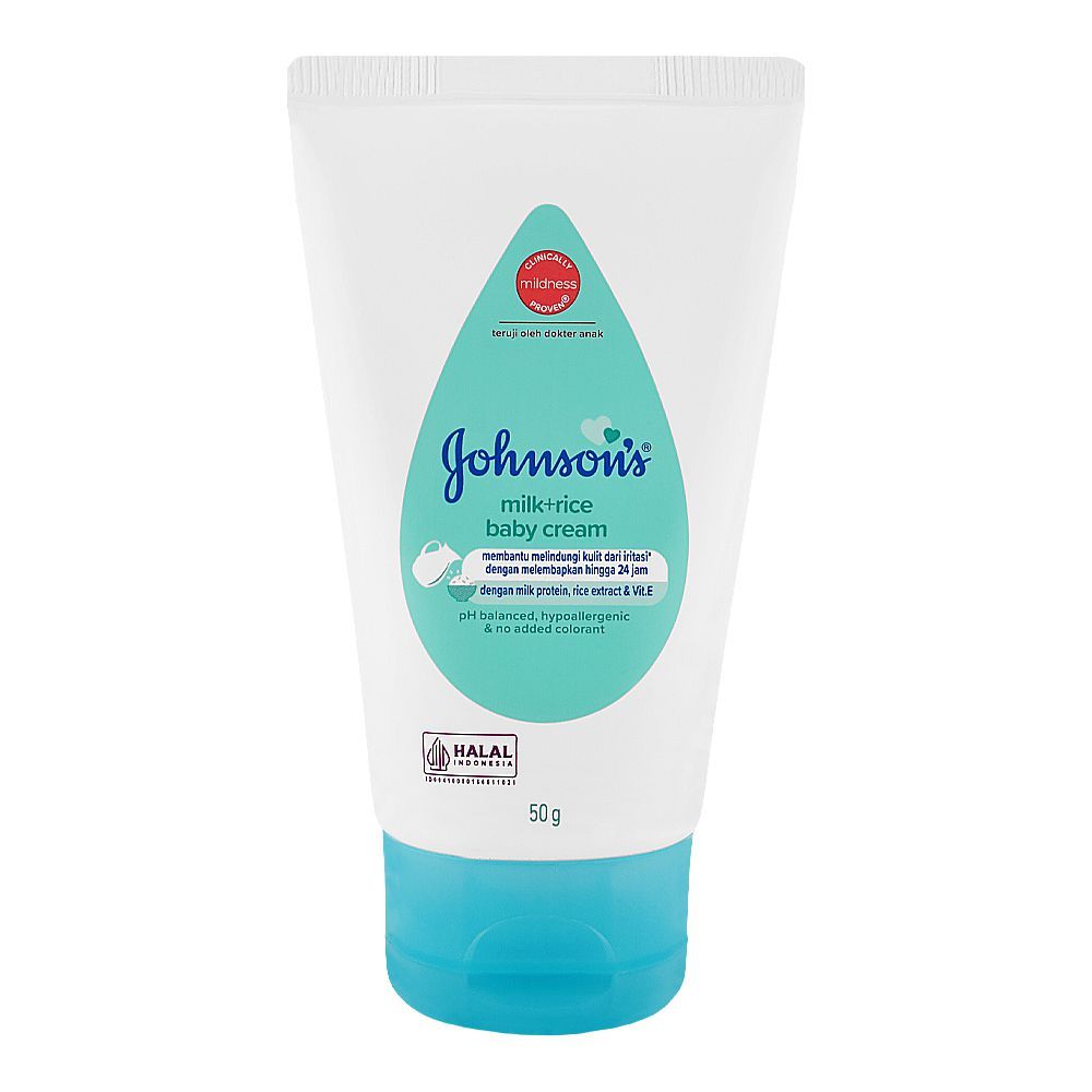 Johnson's Milk+Rice Baby Face And Body Cream 50g