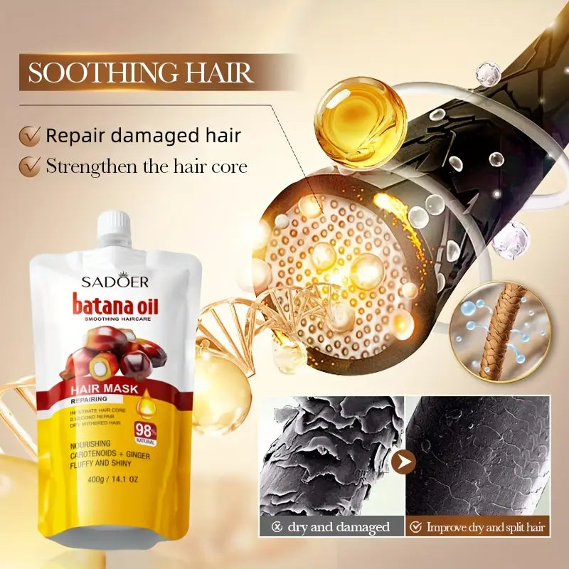Sadoer Batana Oil Smoothing Hair Mask Repair, Nourish & Shine | 400g