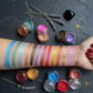 Valvet Eyeshadow Pigment Set – 12 Shades | Metallic & Shimmer Loose Powder