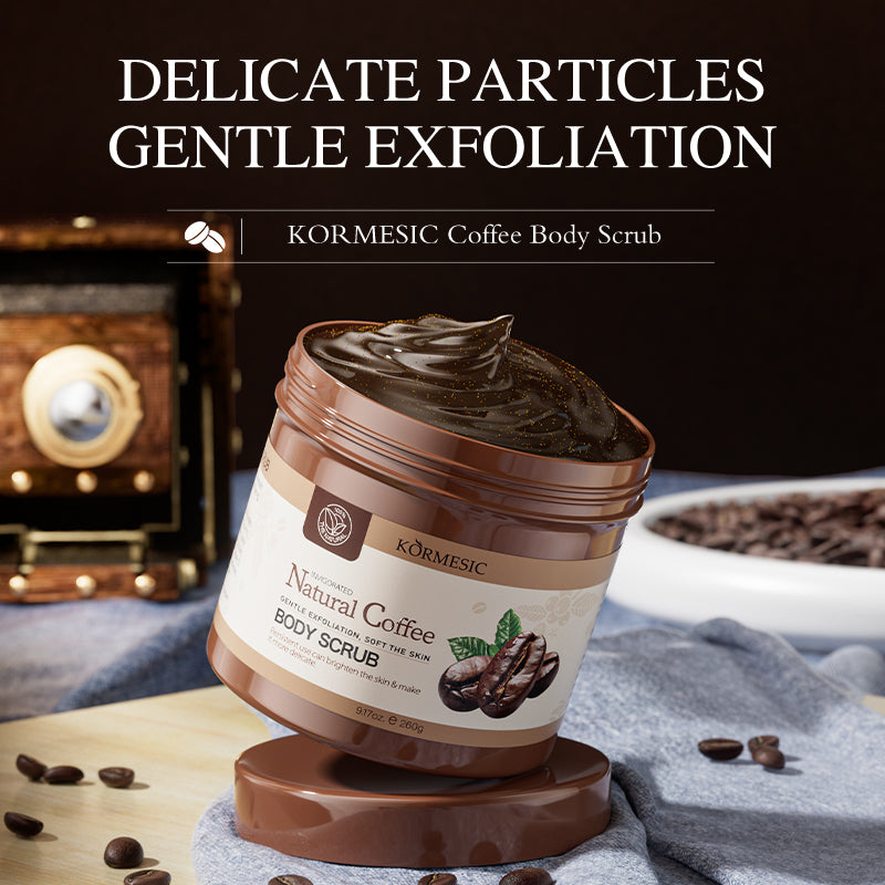 Kormesic Natural Coffee Body Scrub – Gentle Exfoliation & Skin Brightening (260g)