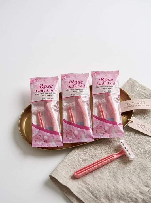 Lady Pink Single Blade Disposable Razor (set of 3)