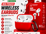 MobiCare Red Pouch Wireless Earbuds – Bluetooth 5.3 | MagSafe Charging | 12-Month Warranty