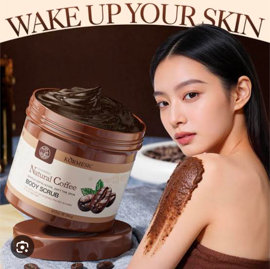 Kormesic Natural Coffee Body Scrub – Gentle Exfoliation & Skin Brightening (260g)