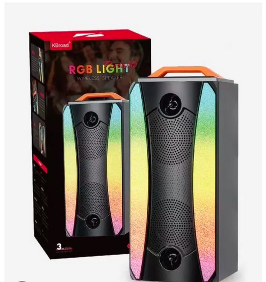 KBroad RGB Light Wireless Bluetooth Speaker – 3-Way Sound System with LED Lighting KTS-1791