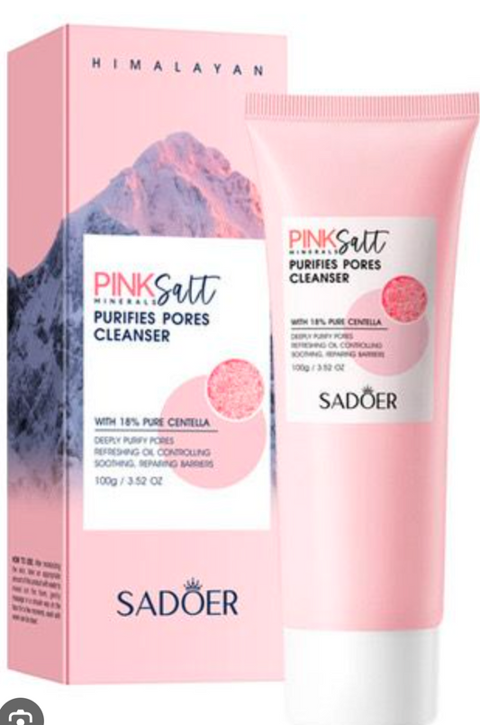 Sadoer Pink Salt Purifies Pores With 18% Pure Centella Cleanser 100g