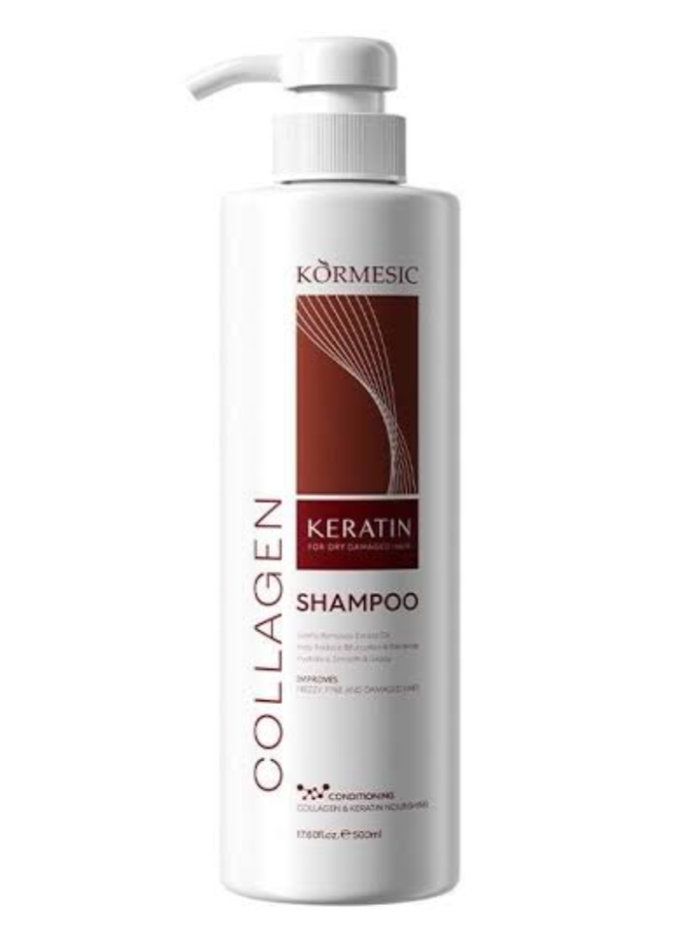 Kormesic Collagen Keratin Shampoo – Repair & Strengthen Dry Damaged Hair | 500ml