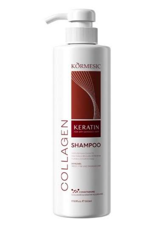 Kormesic Collagen Keratin Shampoo – Repair & Strengthen Dry Damaged Hair | 500ml
