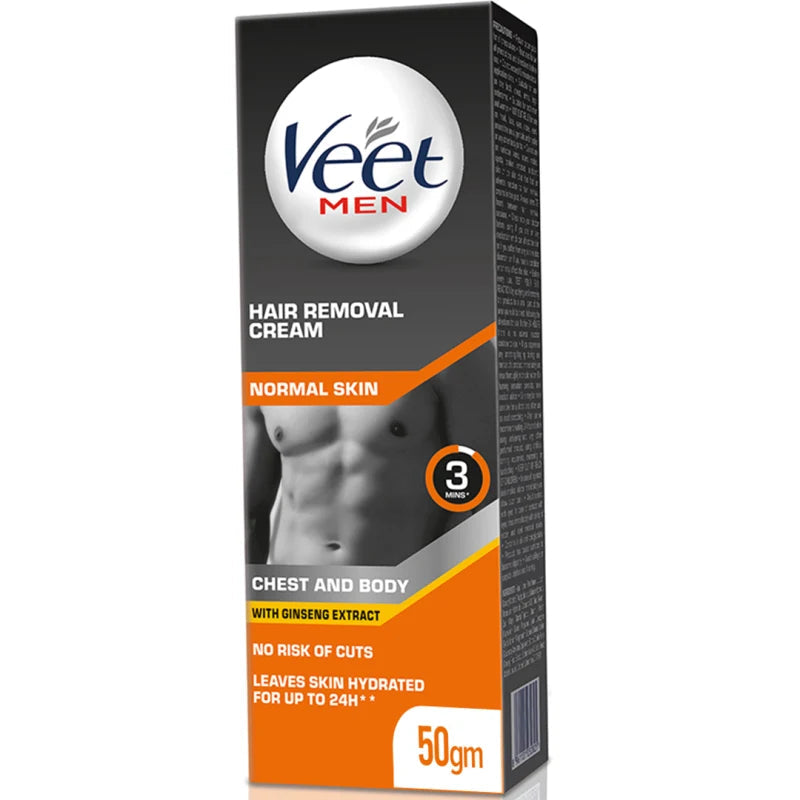 Veet Men Hair Removal Cream – Normal Skin (Chest & Body) with Ginseng Extract (set of 5)
