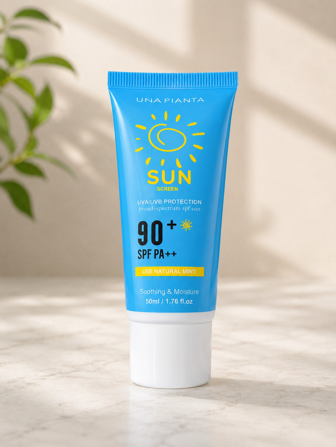 UNA PIANTA Sunscreen UVA/UVB protection SPF90++ Sunblock 45ml