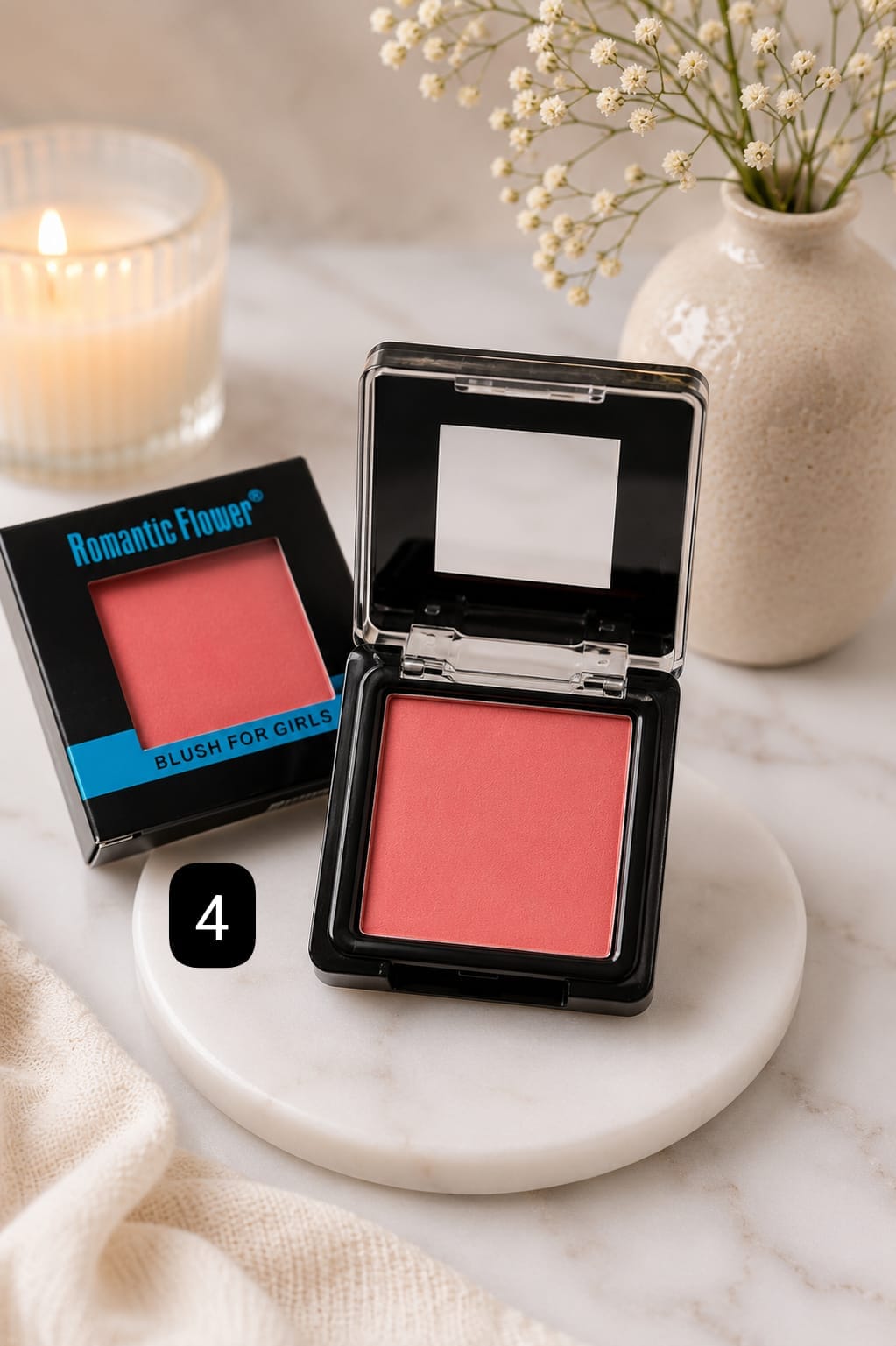 Romantic Flower Blush Blusher– Pigmented Powder Blush