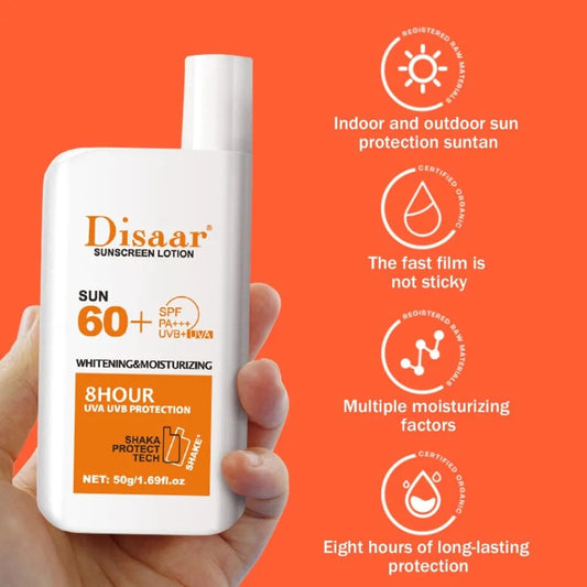 Disaar Sunscreen Lotion SPF 60+ PA+++ Whitening & Moisturizing – 8 Hour UVA UVB Protection