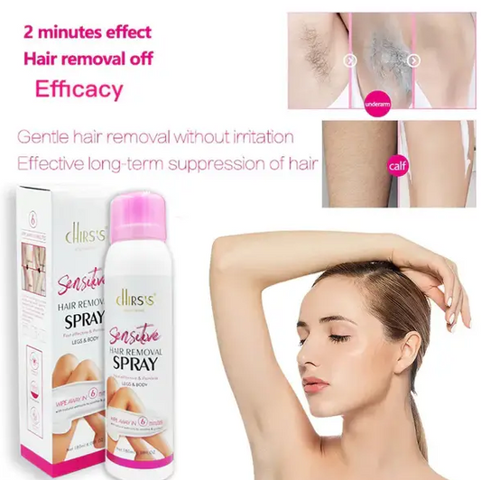 Chirsis Sensitive Hair Removal Spray – Fast, Painless & Gentle for Legs, Underarms & Body (180ml)