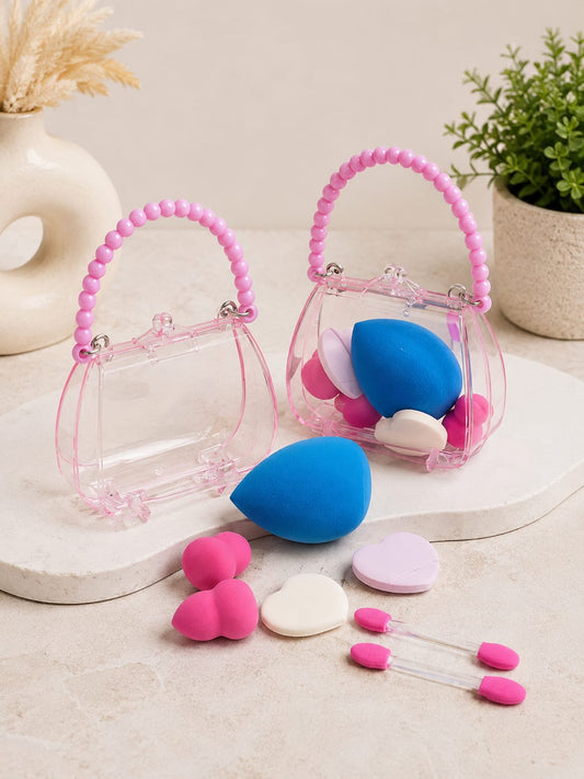 Mini Beauty Sponge Set with Handbag Case