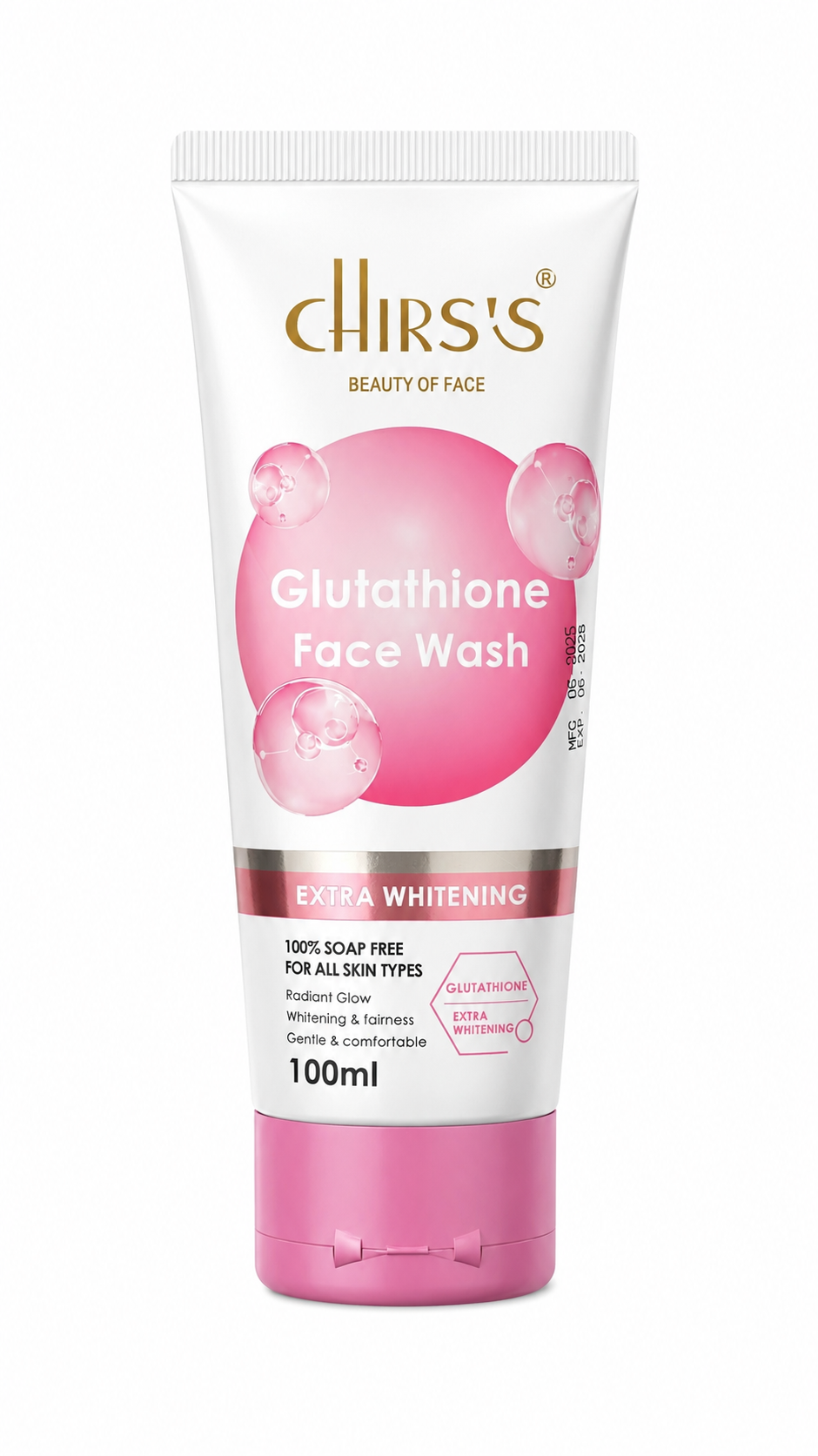 CHIRS'S Glutathione-Ice Cooling Face Wash – Extra Whitening 100ml