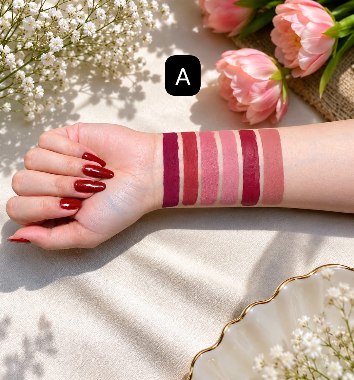 Artskin Super Matte Lip & Cheek Lipgloss Matte Gloss set of 6