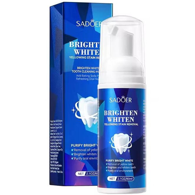 Sadoer Brighten & Whiten Teeth Foam – Yellowing Stain Removal Tooth Cleaning Mousse