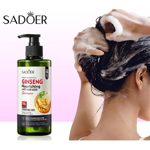 Sadoer Ginseng Nourishing Anti Hair Loss Shampoo – 98% Natural Herbal Extract | Strengthen & Thicken Hair