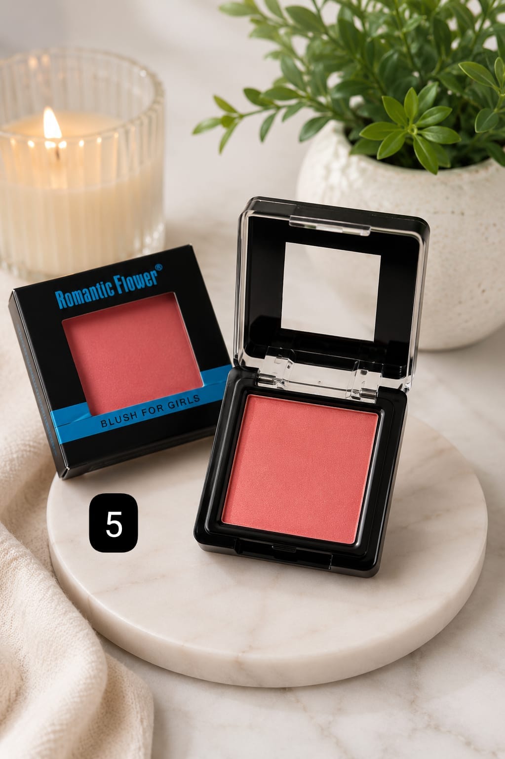 Romantic Flower Blush Blusher– Pigmented Powder Blush