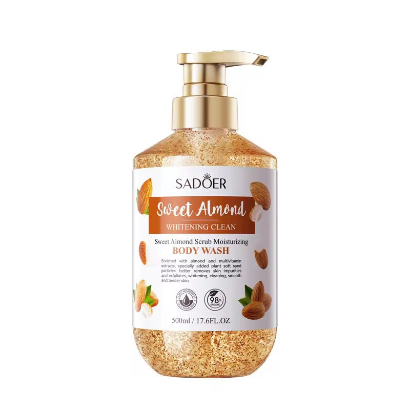 Sadoer Sweet Almond Scrub Moisturizing Body Wash – 500ml