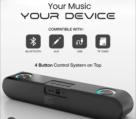 Astro SP-50 Bluetooth Soundbar Speaker with RGB Lights | BT 5.3 | FM | AUX | USB | SD Card(Random Colors)