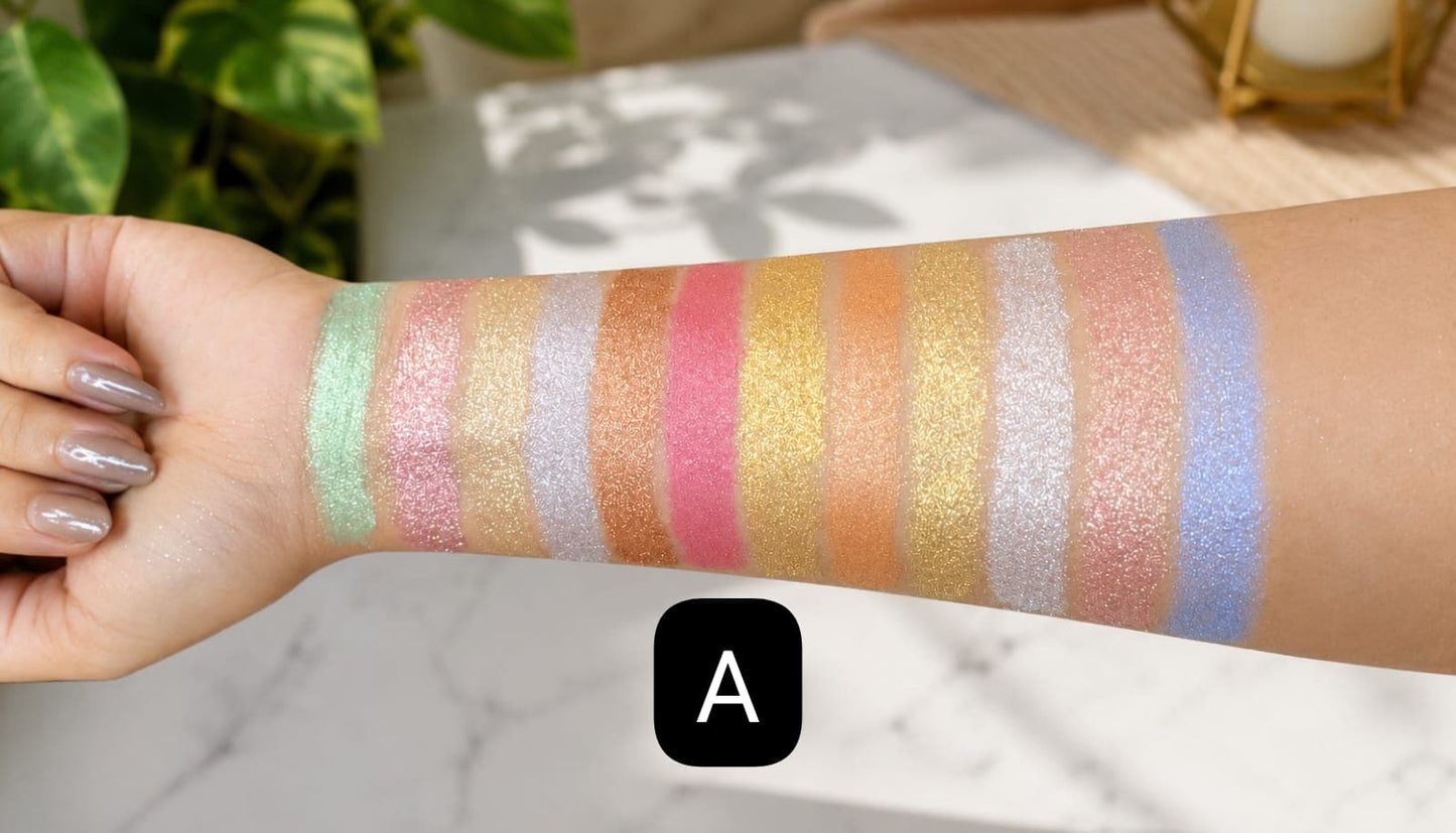 3D Shimmer Eyeshadow Pots –set of 12