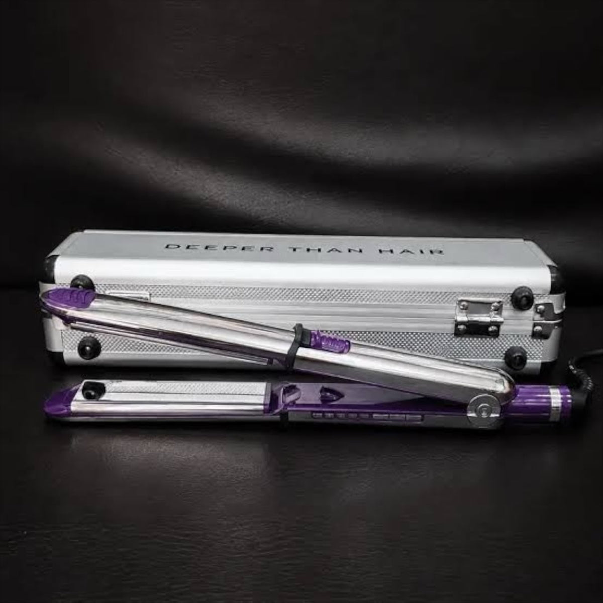Professional Ceramic Hair Straightener Flat Iron-Purple &Silver