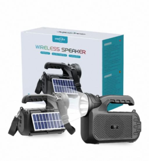 GREATNICE GTS-2068 Portable Wireless Bluetooth Speaker with Solar Panel, Flashlight & Shoulder Strap