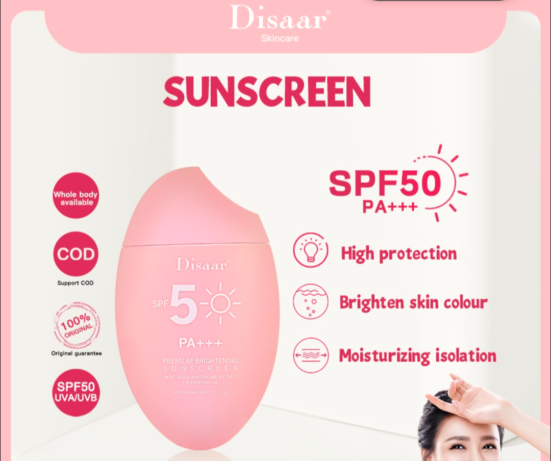 Disaar Brightening Premium Sunscreen Gel Cream SPF 50 PA+++ 50g