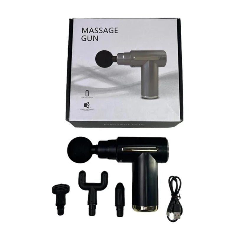 Professional Percussion Massage Gun with 4 Attachments – Deep Tissue Muscle Relaxer