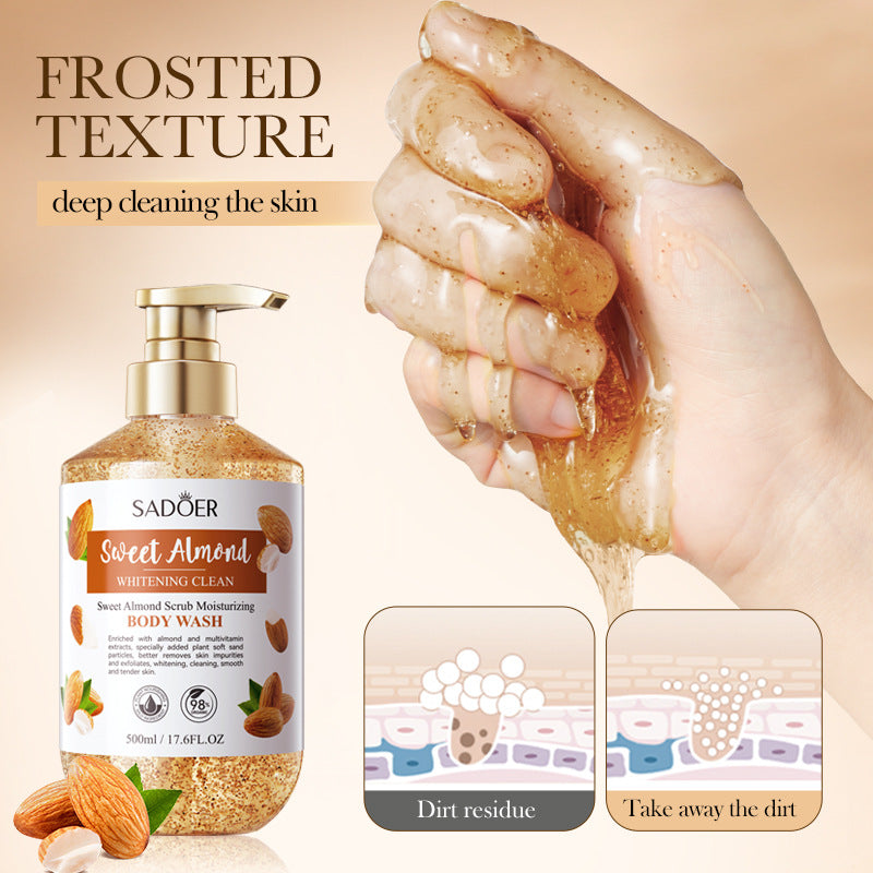 Sadoer Sweet Almond Scrub Moisturizing Body Wash – 500ml