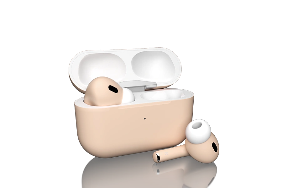 AirPods Pro Style TWS Earbuds with ANC Noise Cancellation & Wireless Charging – Beige