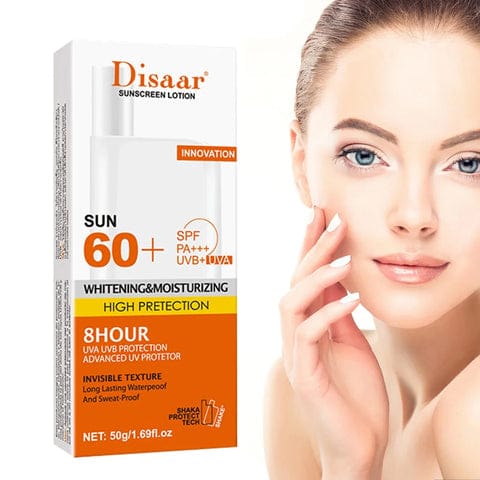 Disaar Sunscreen Lotion SPF 60+ PA+++ Whitening & Moisturizing – 8 Hour UVA UVB Protection