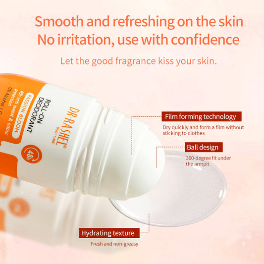 Dr. Rashel Passion Bloom Roll-On Deodorant 48H Anti-Sweat & Odour Protection
