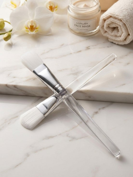 2-in-1 Luxury Face Mask Brush & Glass Applicator Set