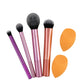 Real Techniques Everyday Essentials Makeup Brush Set with Miracle Complexion Sponges