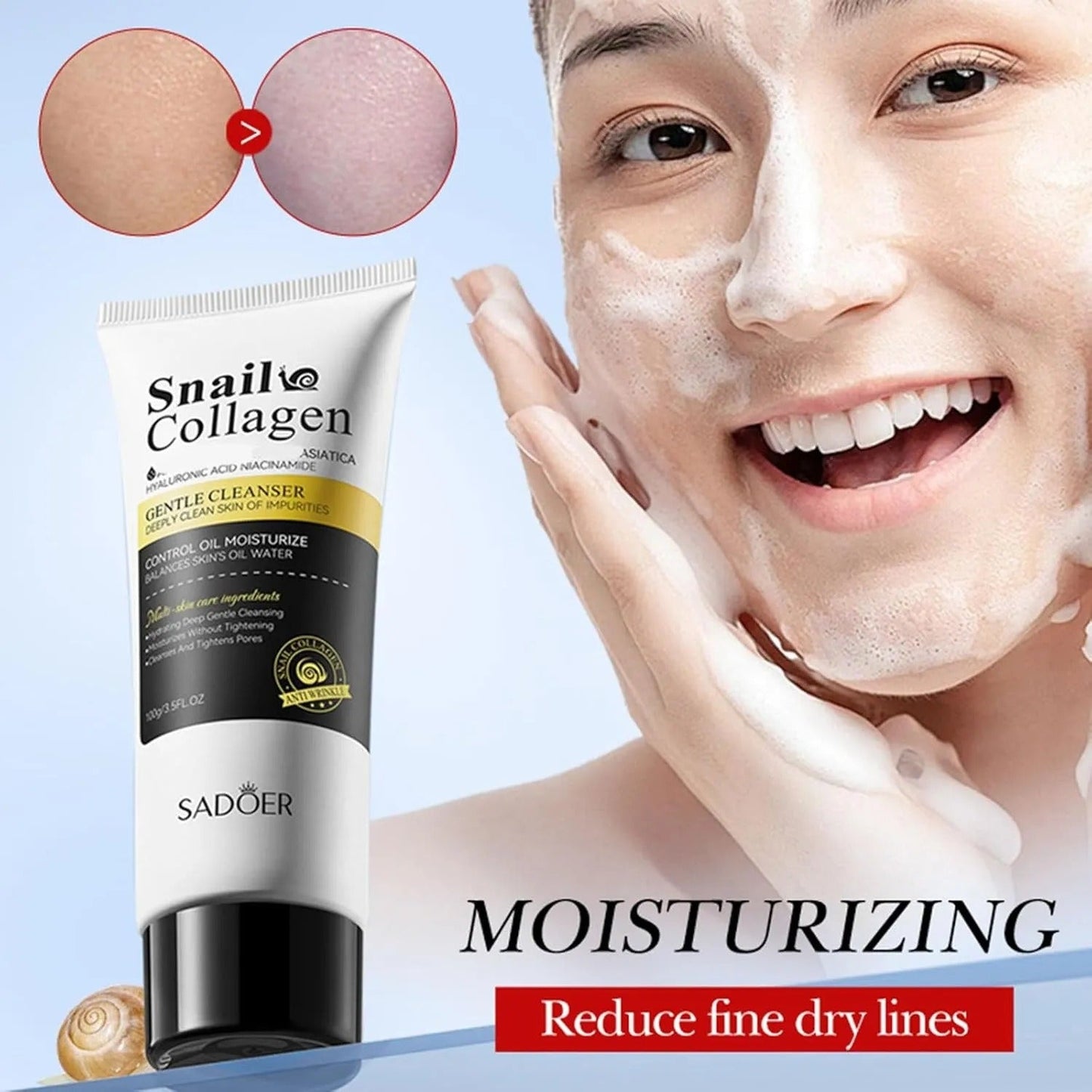 Sadoer Snail Collagen Gentle Cleanser Face wash 100g