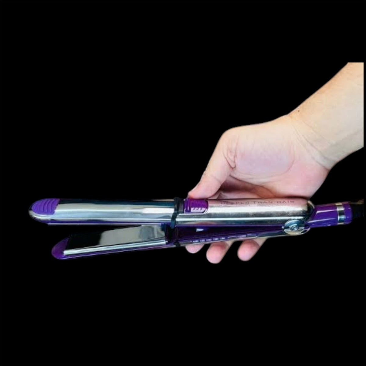 Professional Ceramic Hair Straightener Flat Iron-Purple &Silver