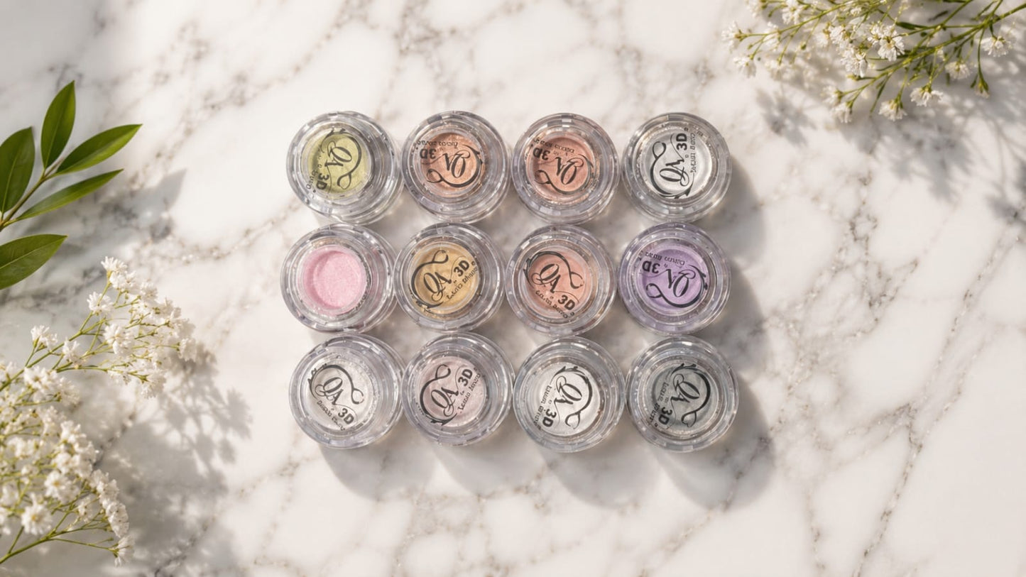 3D Shimmer Eyeshadow Pots –set of 12