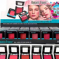 Romantic Flower Blush For Girls display stand showing 48 pieces in assorted pink and coral shades