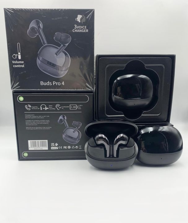 Premium Wireless Pro 4 Earbuds – Chrome Edition