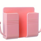 Wall-Mounted Phone Holder & Charging Organizer with Side Hooks
