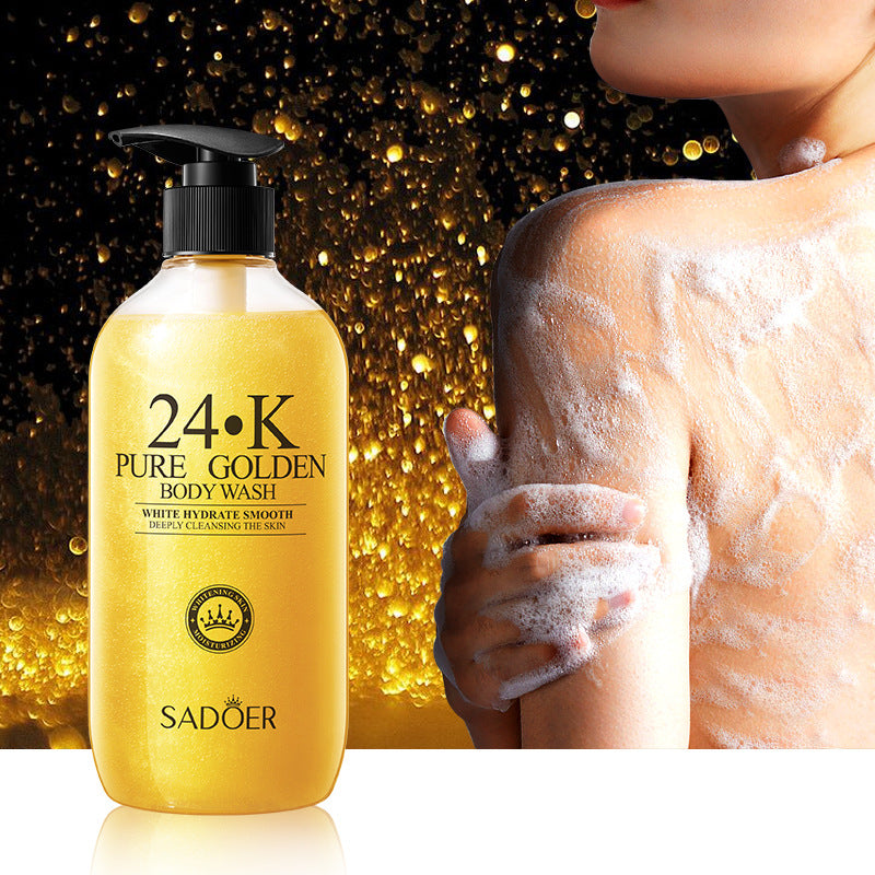 Sadoer 24K Pure Gold Body Wash – Whitening, Hydrating & Smoothing Shower Gel