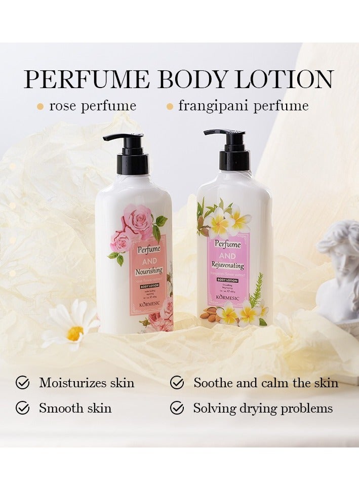 Kormesic Perfume Body Lotion – Rose & Frangipani (400ml)