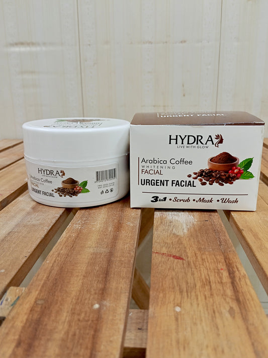 Hydra Glow Arabica Coffee Whitening Urgent Facial