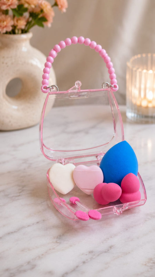 Mini Beauty Sponge Set with Handbag Case