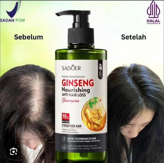 Sadoer Ginseng Nourishing Anti Hair Loss Shampoo – 98% Natural Herbal Extract | Strengthen & Thicken Hair
