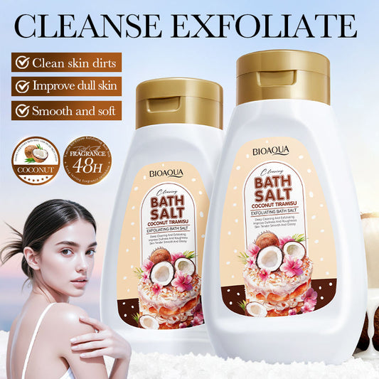 BIOAQUA Coconut Tiramisu Exfoliating Bath Salt – Cleanse, Exfoliate & Smooth Skin