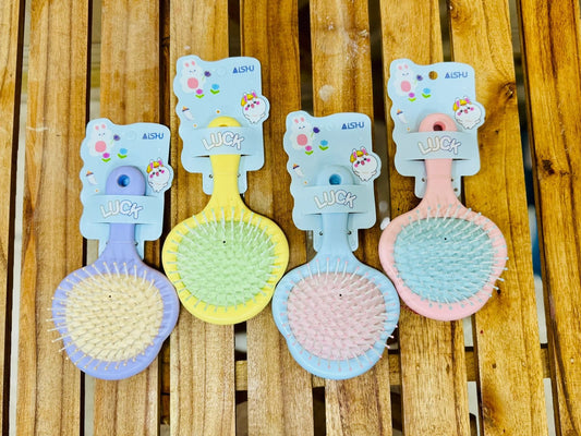 LUCK Unicorn Cushion Hair Brush – Pastel Collection