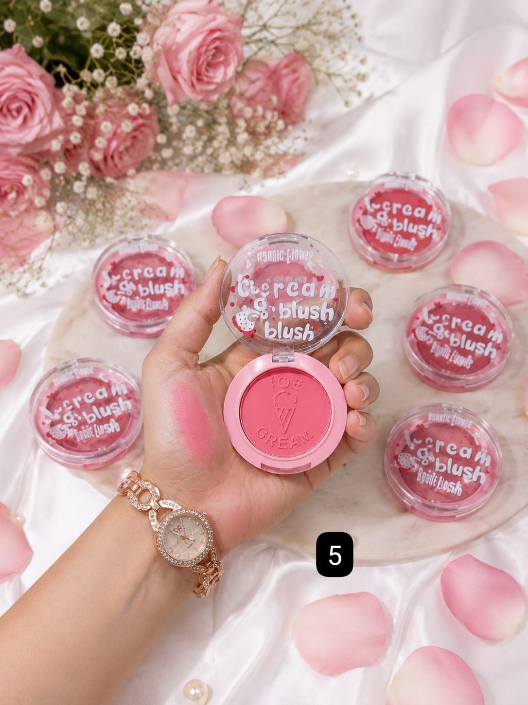 Romantic Flower Ice Cream Blush – Pigmented Powder Blush | 6 Shades