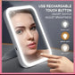 KBroad Mirror Wireless Speaker (Model: KTS-2221), a tabletop makeup vanity mirror featuring built-in LED front lighting and an integrated wireless Bluetooth speaker